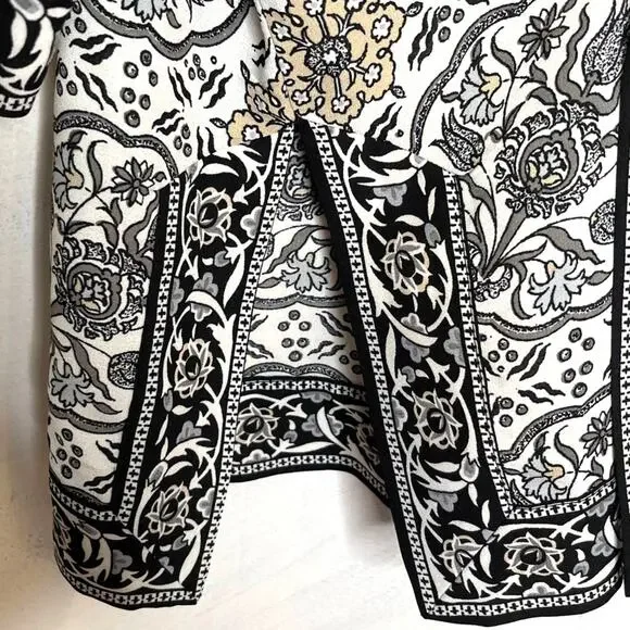 MAX Studio Open Patterned Kimono Cardigan Large - Picture 6 of 7